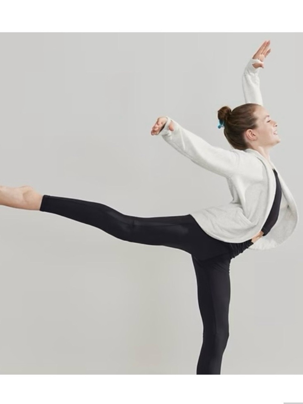 Athleta Girl Light Gray Open Front Cardigan Wrap